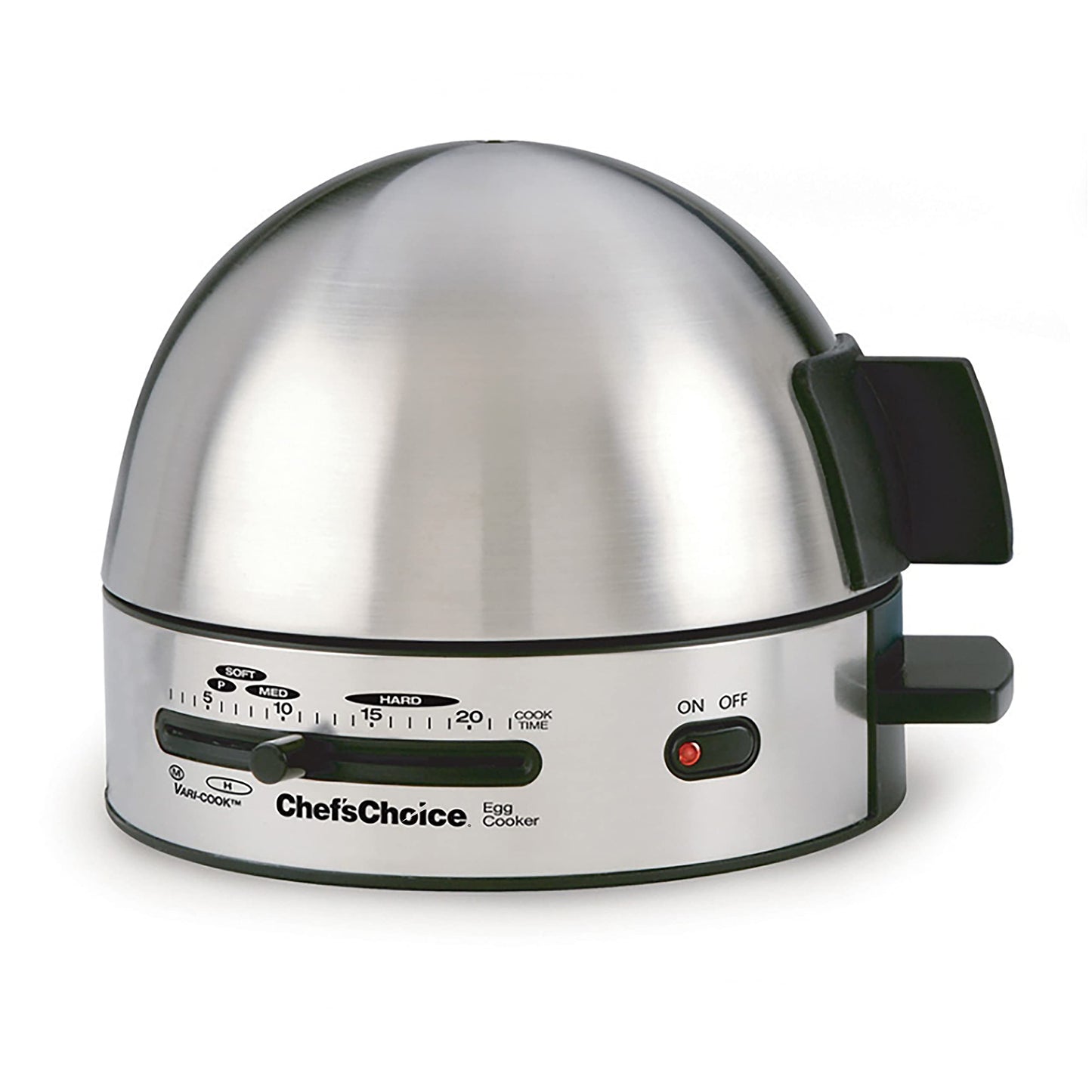 Chef'sChoice Automatic Electric Egg Cooker 7-Egg Capacity with Electronic Timer, Audible Signal & Nonstick Stainless Steel Design Hard-or Soft-Cook 7 or 3 Poached or Scrambled, 350-Watts, Metallic