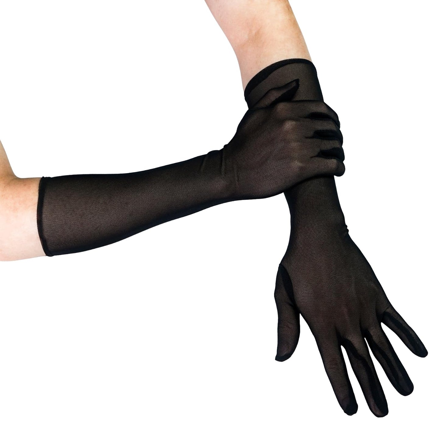Luwint Tulle Mesh Gloves for Opera Party Costume Sun Protection
