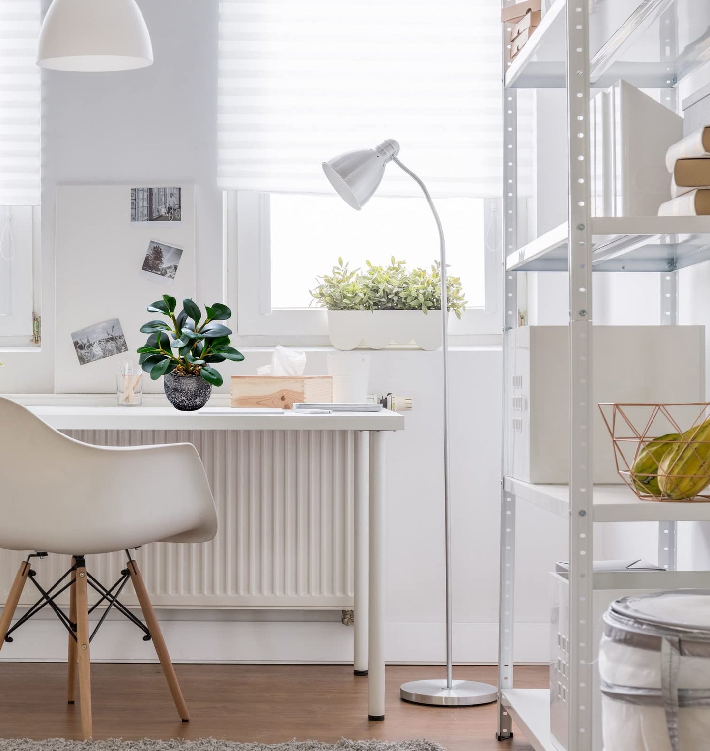 AlphaAcc Artificial Plants Potted Real Looking Small Faux Plant with Rustic Black Cement Planter for Kitchen Office Desk Bookshelf Decor (Ficus Plant)