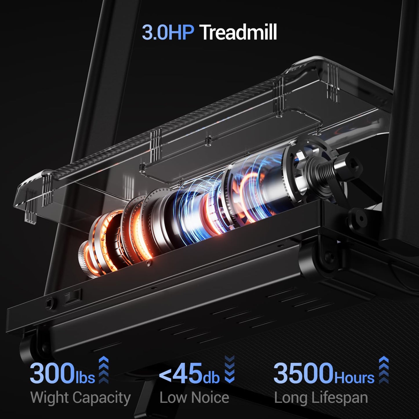 3-in-1 Treadmill with 14% Incline, Foldable Treadmills for Home with Handle, Portable Treadmills with 300 Lbs Weight Capacity, 3.0HP Quiet Walking Pad Treadmill, Three Touch Screen