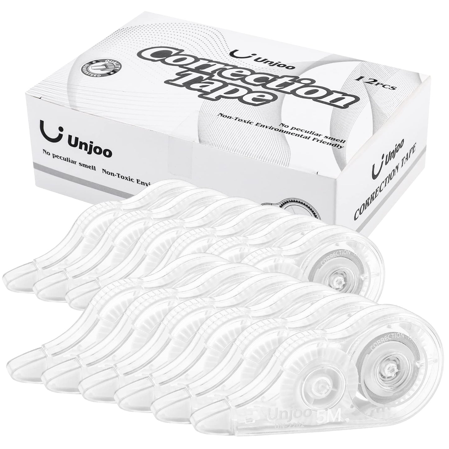 White Correction Tape, Easy To Use Applicator for Instant Corrections Wrong Writing At Any Time, For school, Office (9-pack, 5M/196" x 0.2"in, Red, Green, Blue)