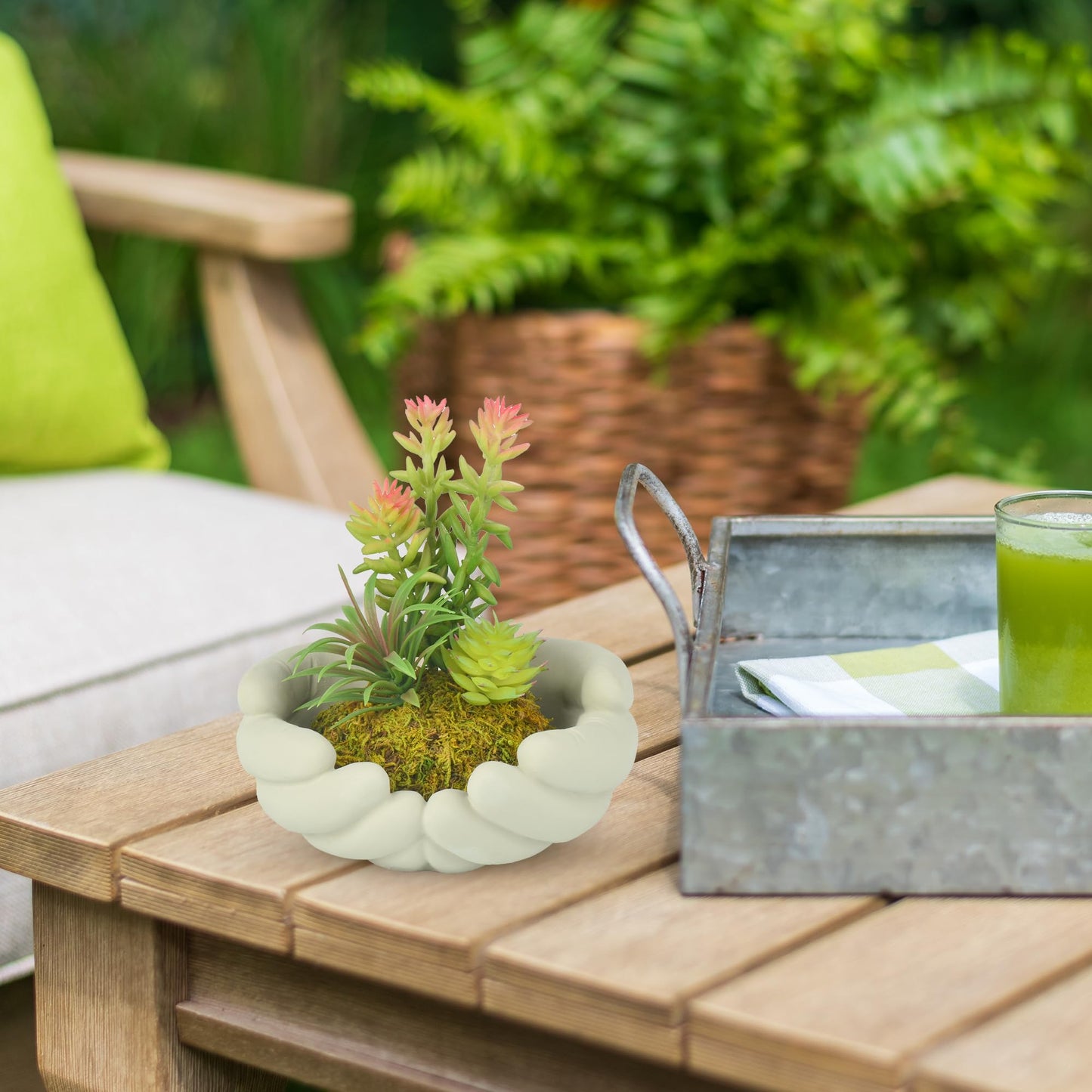 Hisow Small Artificial Plants, Mini Succulent Plants with Cute Plant Pot, Artificial Succulents in Pots for Office Desk Decor and Bedroom Kitchen Bathroom Plants Decor (C)