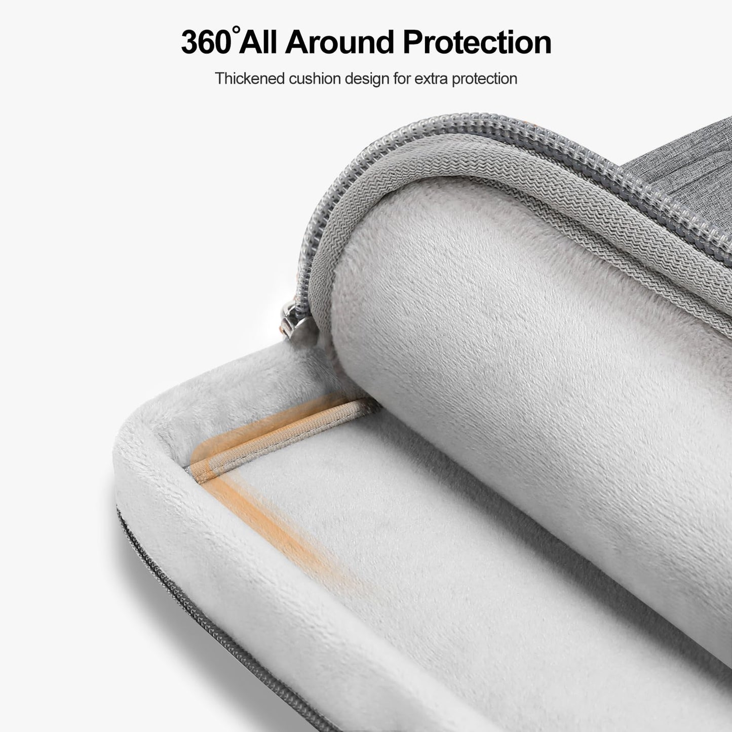 MOSISO 360 Protective Laptop Case 13.3 inch, 13-13.3 inch Laptop Sleeve Compatible with MacBook Air/Pro 13/Pro 14, HP Dell Acer, Side Open Carrying Computer Bag with 5 Accessory Pockets&Belt, Gray