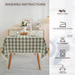 JIALE Spring Checkered Table Cloth Rectangle Cotton Linen Fabric Gingham Tablecloth with Tassel Washable Wrinkle Free Buffalo Plaid Table Cover for Picnic Kitchen Dining, Green, 55x75''