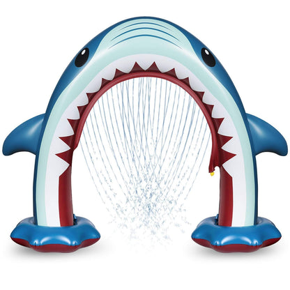 Anpro Giant Shark Sprinkler Kids Inflatable Water Toy Summer Outdoor Play Sprinkler