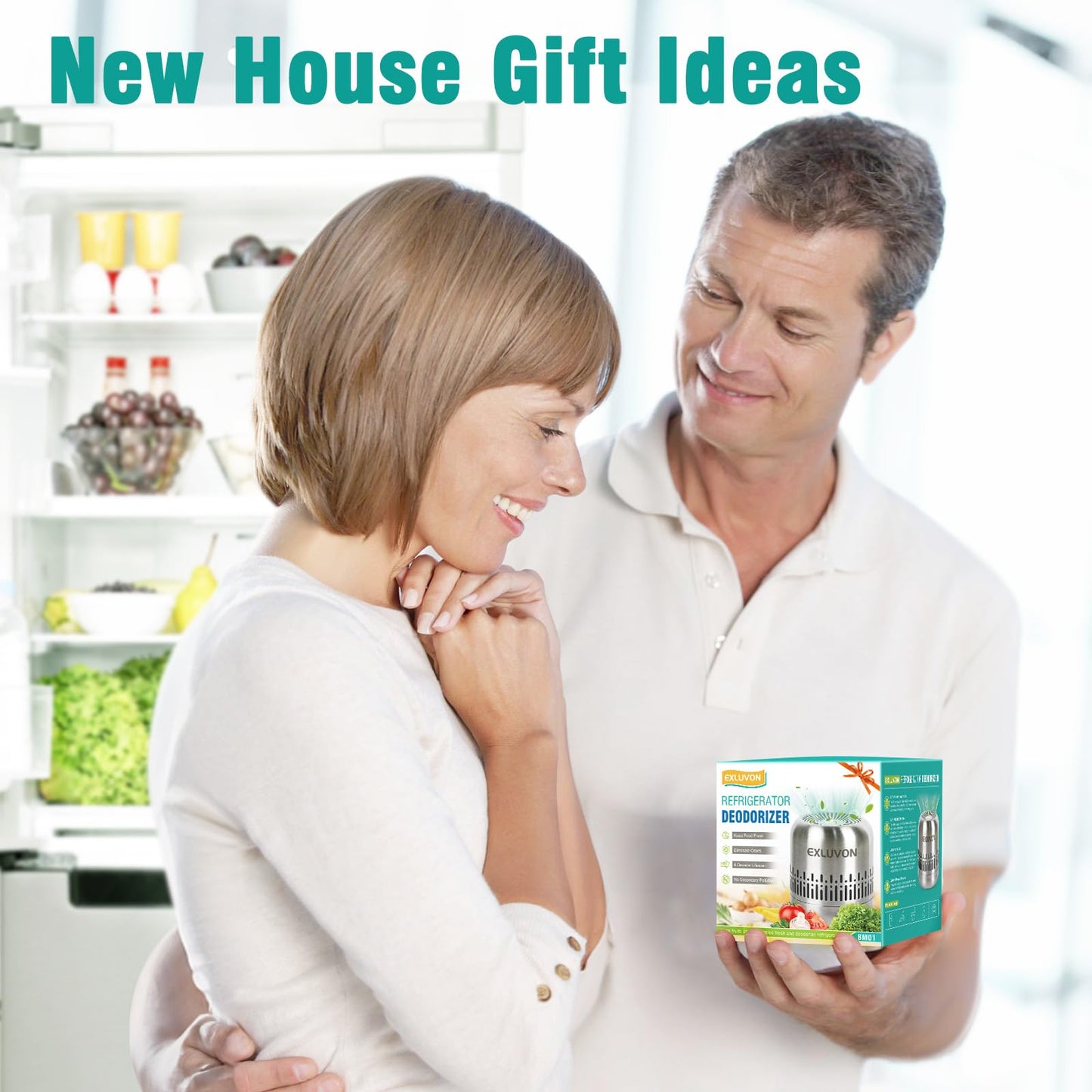 Refrigerator Deodorizer,Lasts for 10 Years,Fridge Deodorizer Kitchen Gadgets Odor Eliminator for Fridge & Freezer, Room,RV and New Home,More Effective Than Baking Soda Charcoal Air Purifier