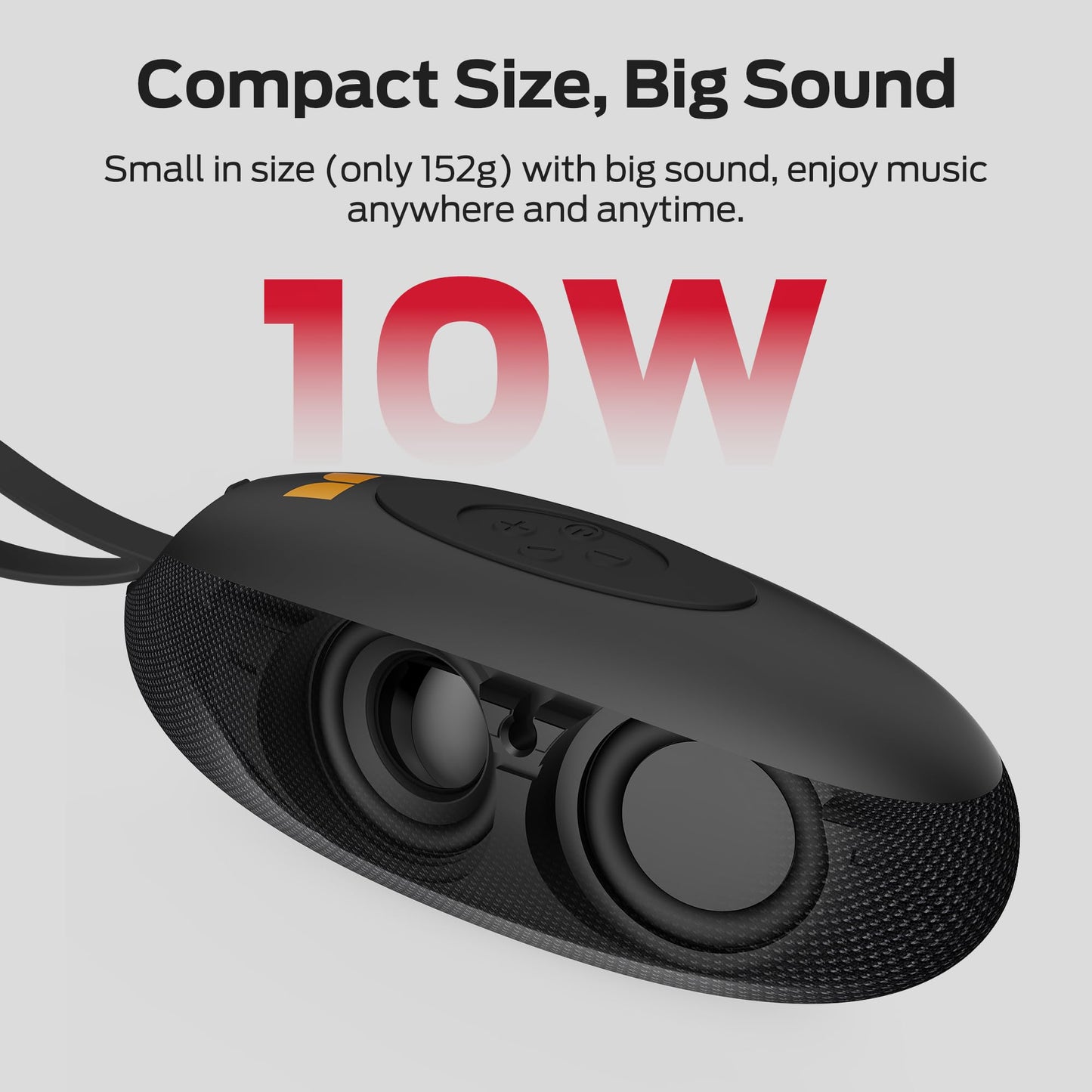 Monster S260 Bluetooth Speaker, Portable Wireless Speaker with 10W Powerful Sound, Small Speakers with Bluetooth 5.4, True Wireless Stereo Pairing, IPX5 Waterproof, 5H Playtime, Built-in Mic