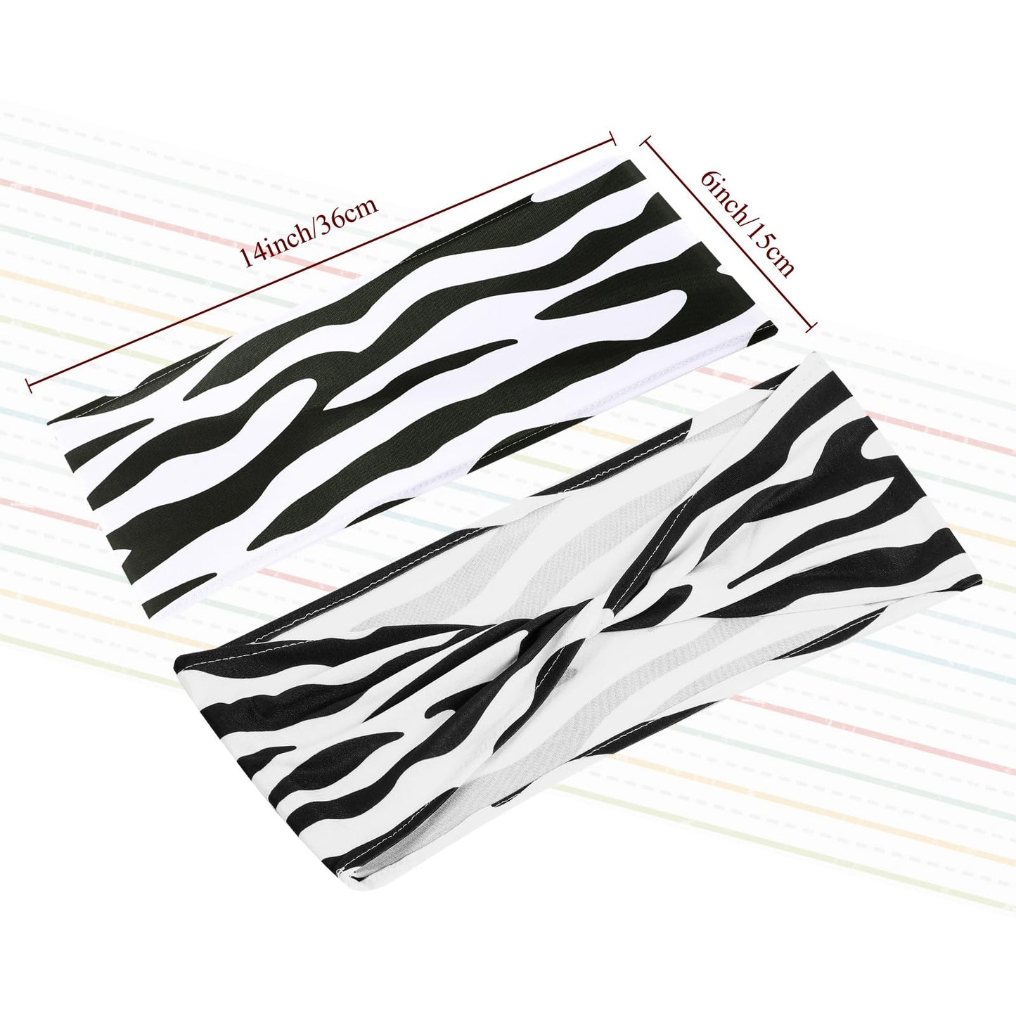Newwiee 36 Pcs Spandex Chair Bands Animal Print Elastic Chair Sashes Bow Polyester Chair Cover Bands Ties Without Buckle for Animal Safari Jungle Theme Party Birthday Decor (Zebra Stripe)