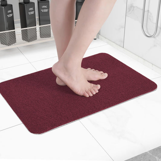 Non Slip Bathtub Mat,Anti Slip Shower Mat,Fast Drying Bath Tub Mats,Foot Scrubber Mat,Anti Slip Mat for Tub,Floor,Bathroom,Home,Kitchen,Hotel (Grey 24x16 Inch)