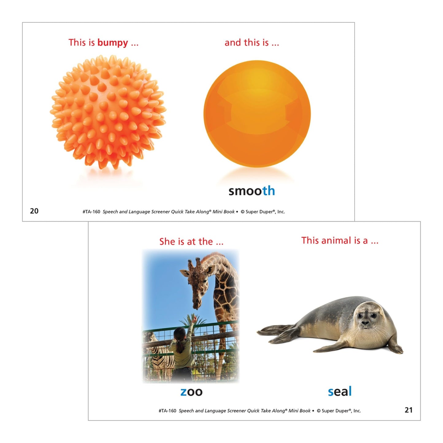 Super Duper Publications | Speech and Language Screener Quick Take Along® Mini-Book | Educational Learning Resource for Children