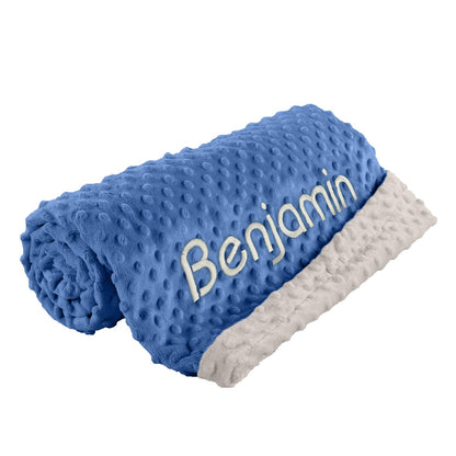 berry bebe Personalized Baby Blanket for Girls, Ships from USA Custom Baby Blankets, Personalized Gifts with Name, Plush and Cozy Pink Minky Dot, Gifts for Newborn, Newborn Essentials