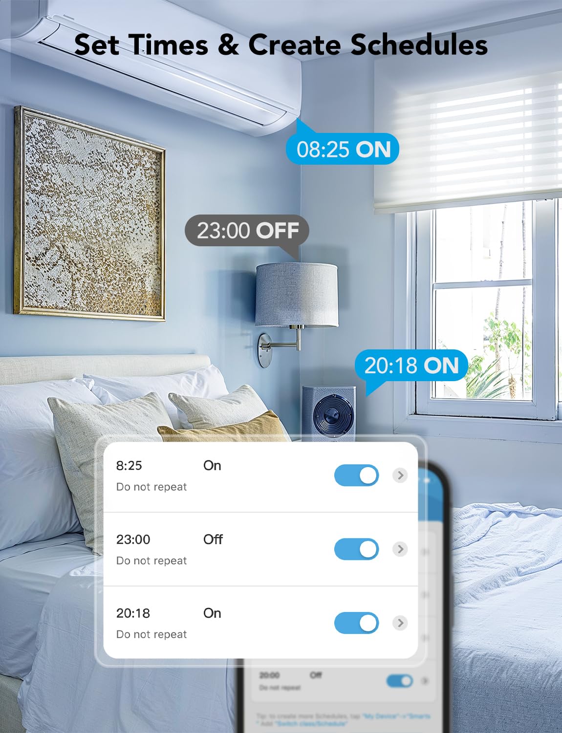 Govee Dual Smart Plug 4 Pack, 15A WiFi Bluetooth Outlet, Work with Alexa and Google Assistant, 2-in-1 Compact Design, Govee Home App Control Remotely with No Hub Required, Timer, FCC and ETL Certified