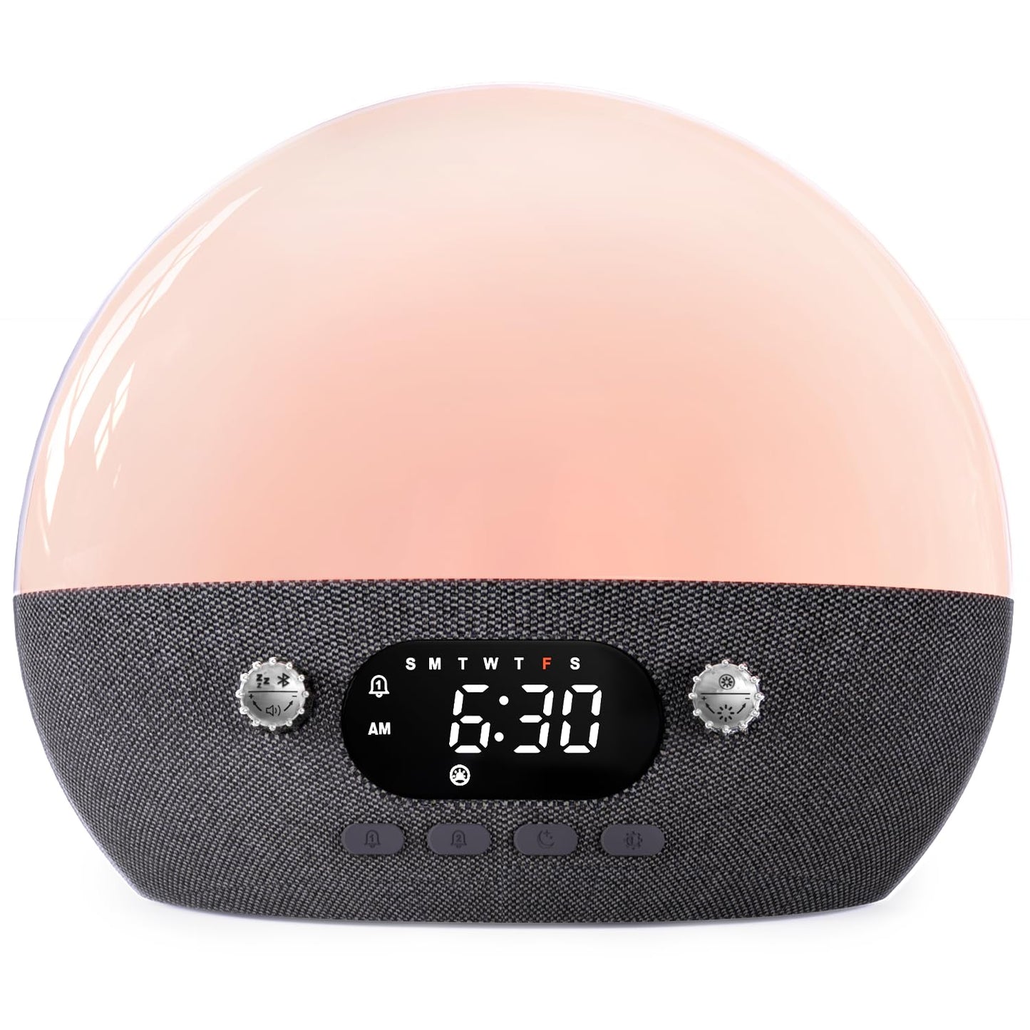MOMILLA Sunrise Alarm Clock w/Bluetooth Speaker, White Noise Sound Machine for Sleep, Wake up Light Alarm Clocks for Heavy Sleepers Bedroom, Dimmable Night Lights Sunset Lamp, for Baby Kids Adults