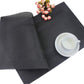 PIGCHCY Placemats Set of 8 Washable Durable Placemat Vinyl Heat Resistant Non-Slip Table Mats Indoor Outdoor (Pure Black)