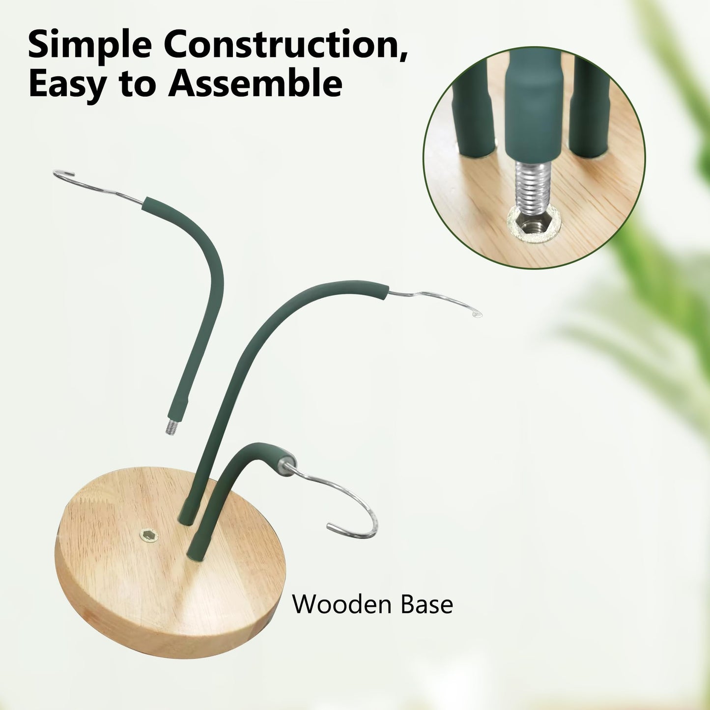 SuJolly DIY Plant Propagation Stations with 3 Flexible Arms, 3 Stylish Glass Vase Bulbs & Oak Wooden Base, Unique Gifts for Plant Lovers, Garden Women, Home or Office Decor, Housewarming Gift Ideas