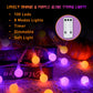 JMEXSUSS 100 LED Orange and Purple String Lights Indoor, Connectable Globe String Lights Plug in with Remote, 33ft 8 Modes Christmas Fairy Lights Outdoor for Bedroom Room Party Carnival Decorations