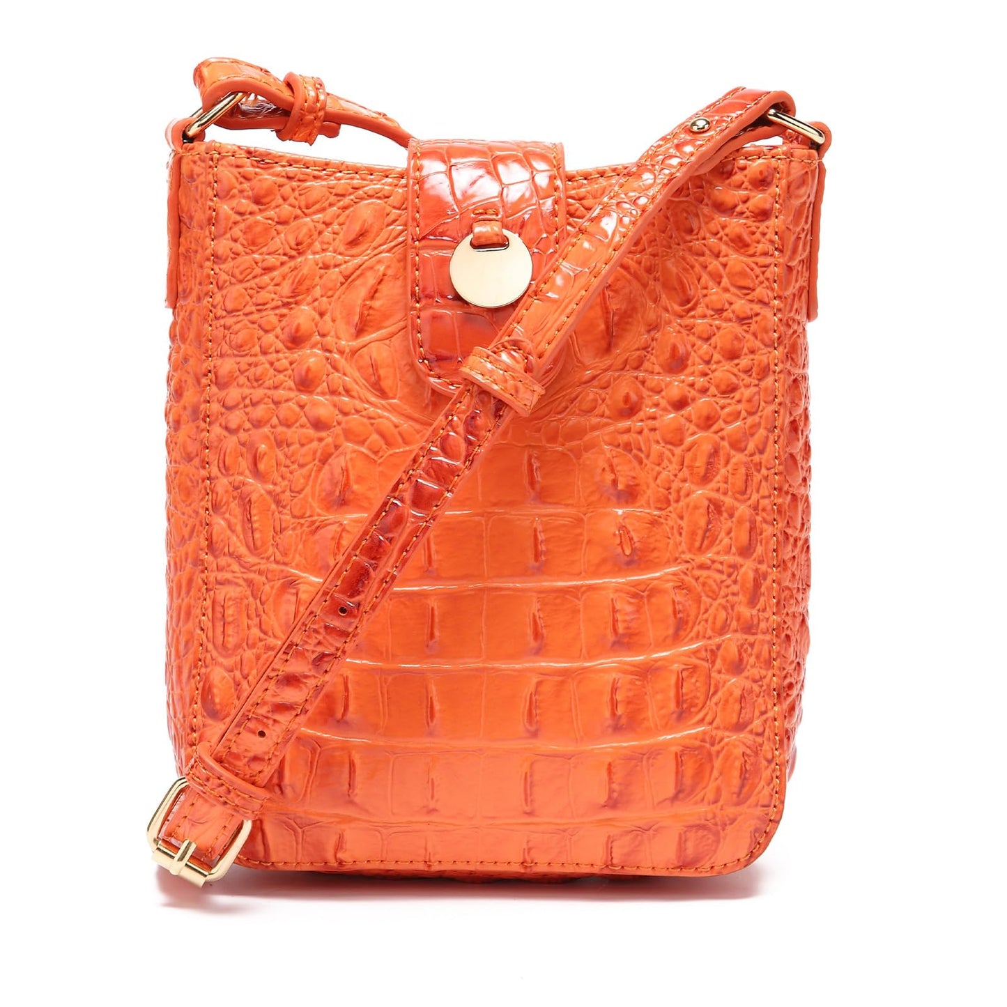 Makcr Joacbv Crocodile Embossed Small Crossbody Bag Fashionable Magnetic Buckle Decoration Shoulder Women's Luxury Wallet