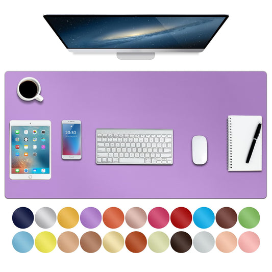 Boutilon Leather Desk Pad 30" x14",Non-Slip Mouse Pad,Office Desk Mat,Waterprooft PU Leather Desk Blotter,Desk Pad Protector,Desk Writing Pad for Home Office Decor (M-Black)