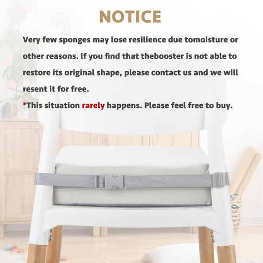 E1F1NN DOT Toddler Booster Seat for Dining Table (PU Material),Portable Kids Booster Seat with Safety Buckles, High Cushion for Travel with Non-Slip Bottom