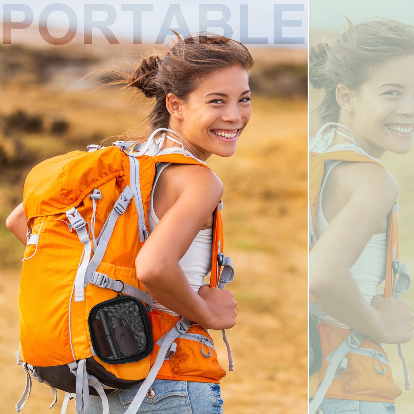 Weewooday 4 Pcs Mesh Makeup Bag Mesh Cosmetic Bag Travel Toiletry Pouch with Zipper Mini Makeup Cosmetic Purse for Daily Accessory(Small, Large, Medium,Black)