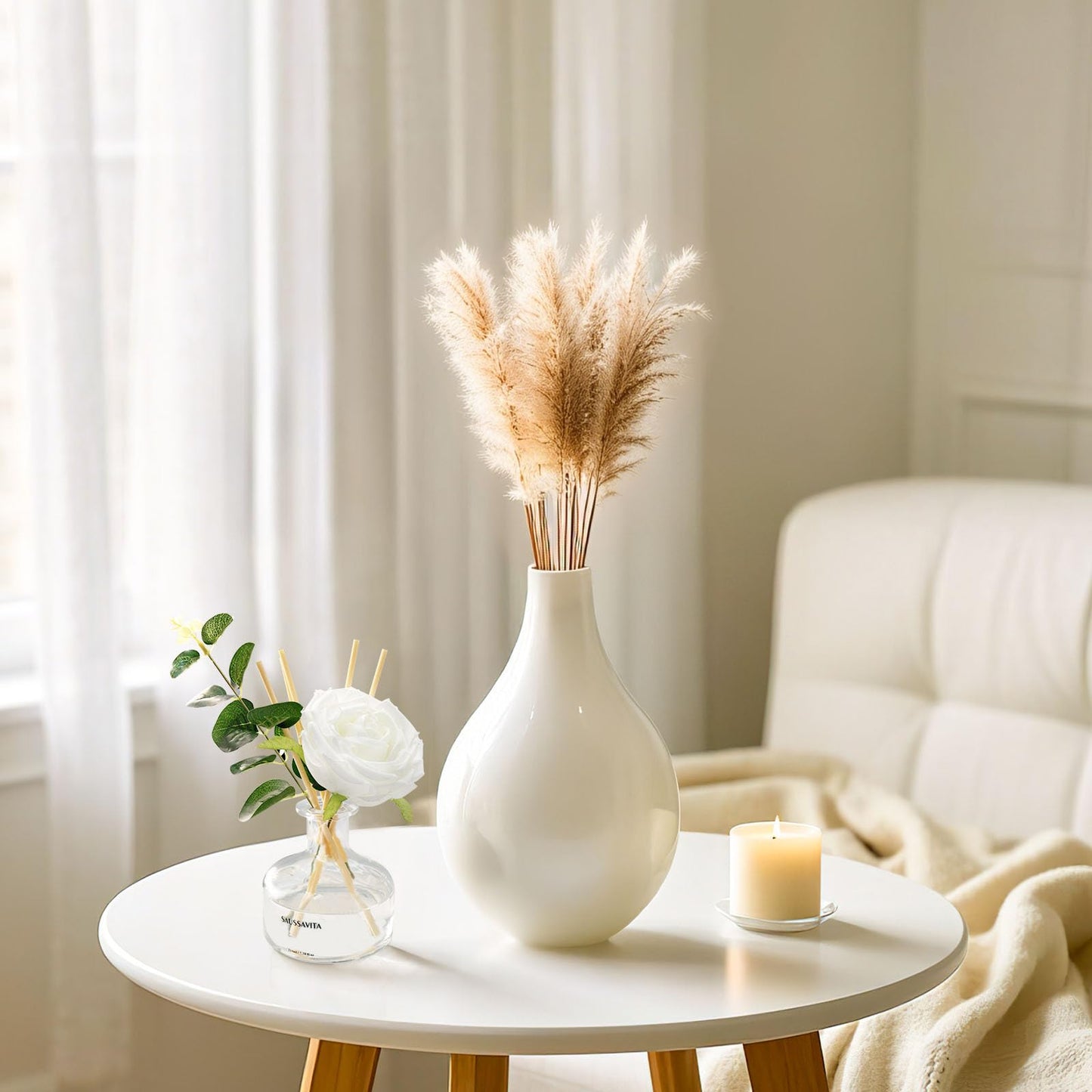 Reed Diffusers Set, 7.10 oz Flower Scented Diffuser with 7 Sticks, Long Lasting Home Fragrance for 120 Days, Perfect for Bathroom, Shelf Decor, Air Fresheners