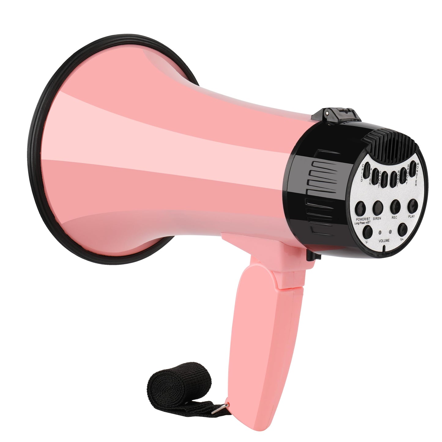 MGROLX 20W Megaphone Bullhorn| Bull Horn Loud Speaker with Bluetooth | Mega Phone Built-in Siren & Whistle Plus Recording funcation | Voice Changer for Adults, Kids, Party Games and Outdoor (Pink)