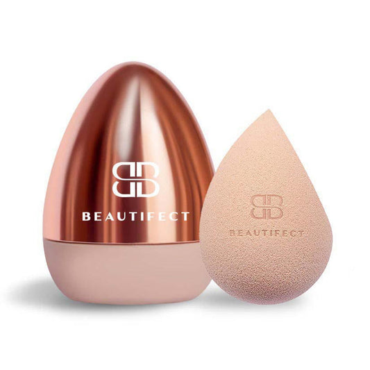Beautifect Pod & Blender - Makeup Sponge with Protective Pod - Ventilated Makeup Sponge Holder for Makeup Blender - Includes Beauty Blender Sponge for Women