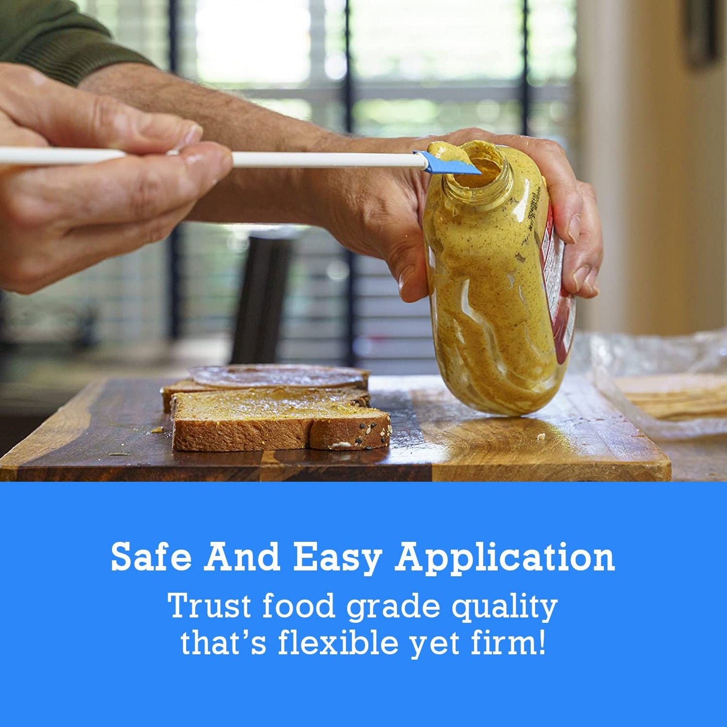 Spatty Daddy Spatula 4 Pack (6 and 12 Inch Blue/Pink) Shark Tank Mom Made Scrapes Last Drop From Makeup, Food Jars, Lotion, Beauty Makeup Product Gifts for Women, Grandma, Adult Stocking Stuffers