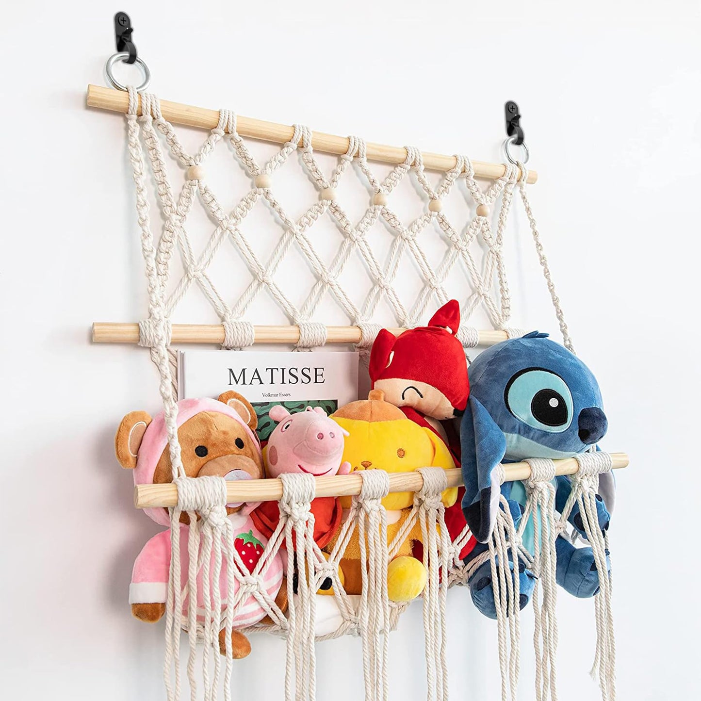 Lewufe String Lights Hanger Hooks, Stainless Steel Lights Clips, Outdoor Screw Hooks for Christmas Party Easy Release Wire and Fairy Led Lights, 20 Packs - Black