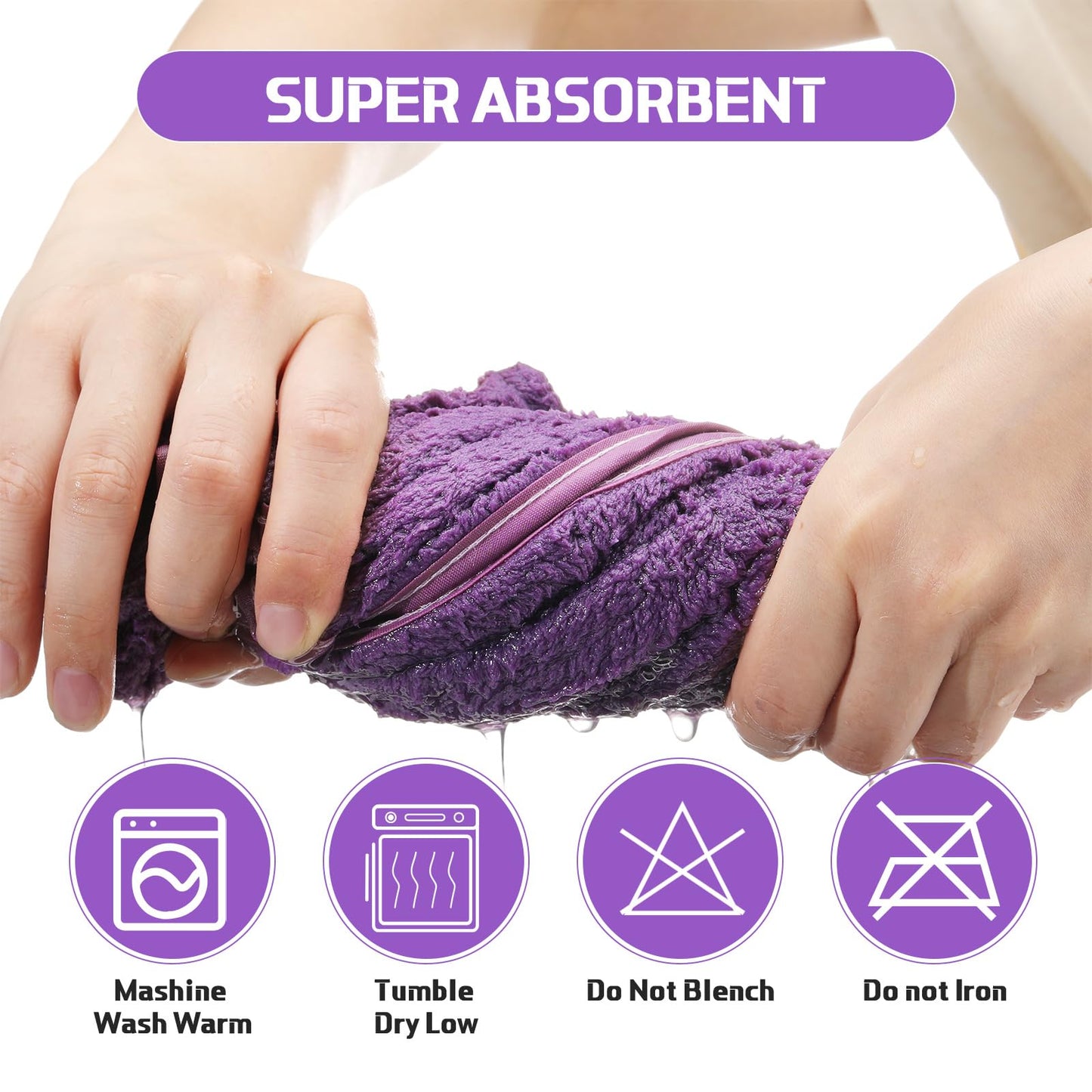 Mixweer 24 Piece Oversized Towels Set Dark Purple Microfiber Absorbent Towels for Spa Camping Bathroom Beach 4 Oversized Bath 2 Bath Sheets 6 Hand 8 Wash Cloths 4 Fingertip