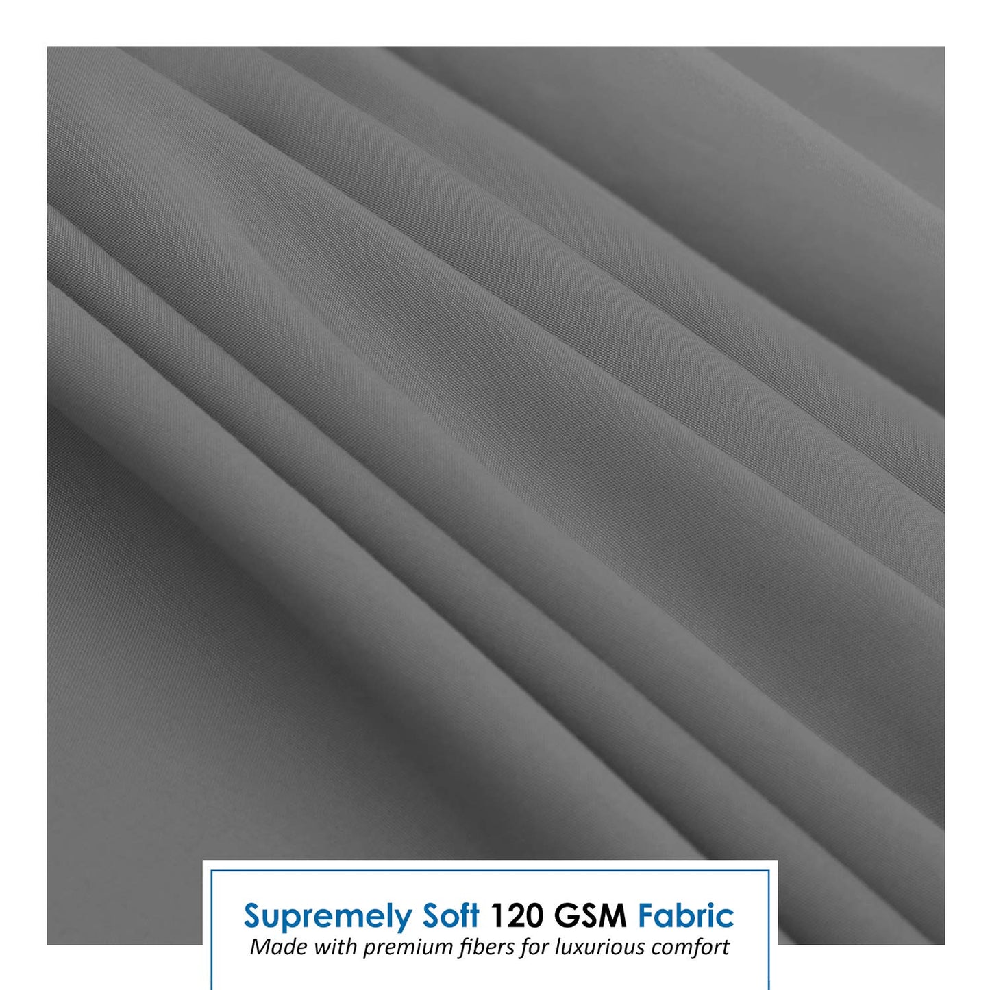 Nestl Dark Grey Short Queen Sheets for RV, Hotel Luxury RV Queen Sheets Set, 4 Piece Fitted Bed Sheet Set and Pillowcases, Super Soft, Wrinkle-Free, and Breathable Camper Bedding