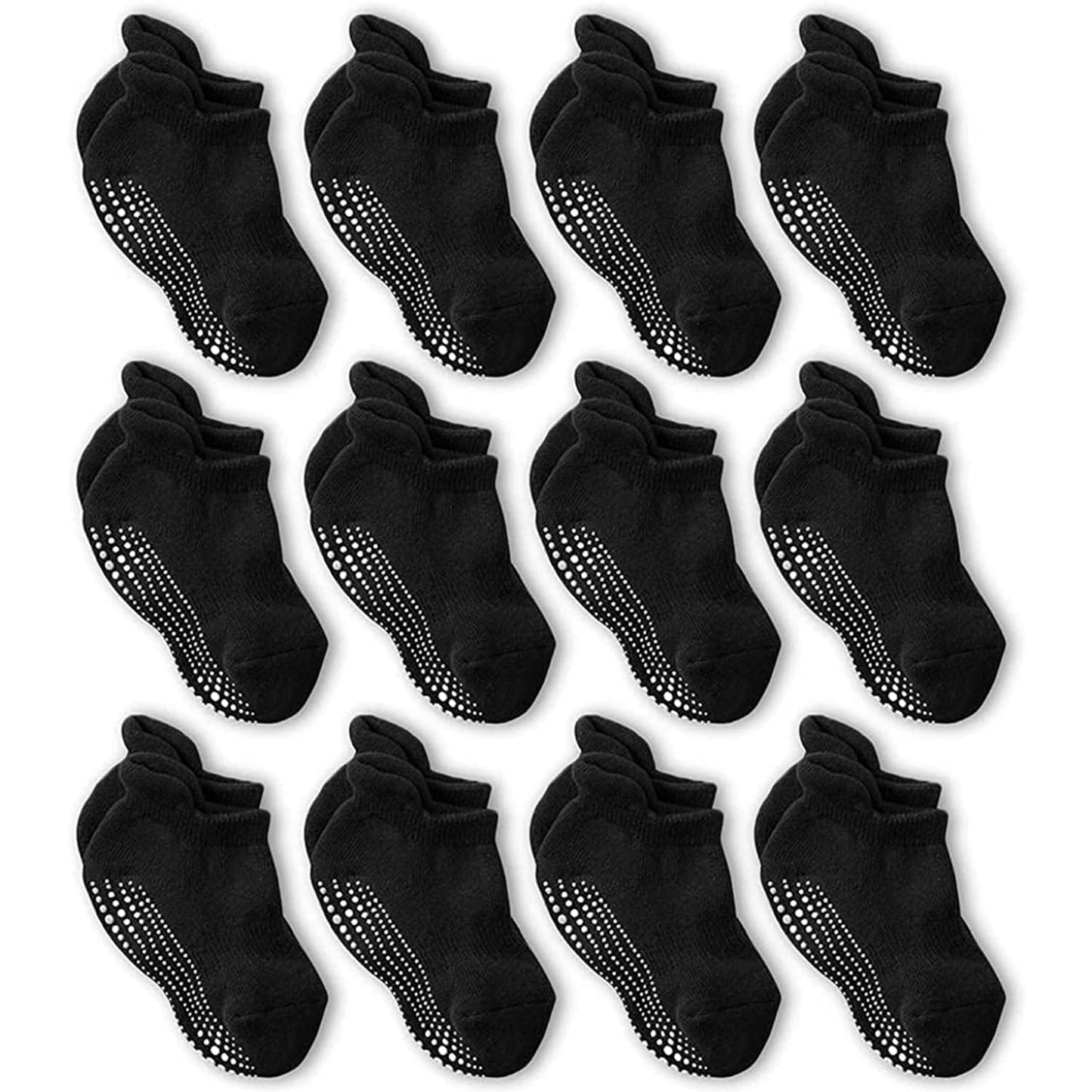 LA ACTIVE - Calcetines antideslizantes para bebés y niños y niñas pequeños, con agarre antideslizante, uso escolar