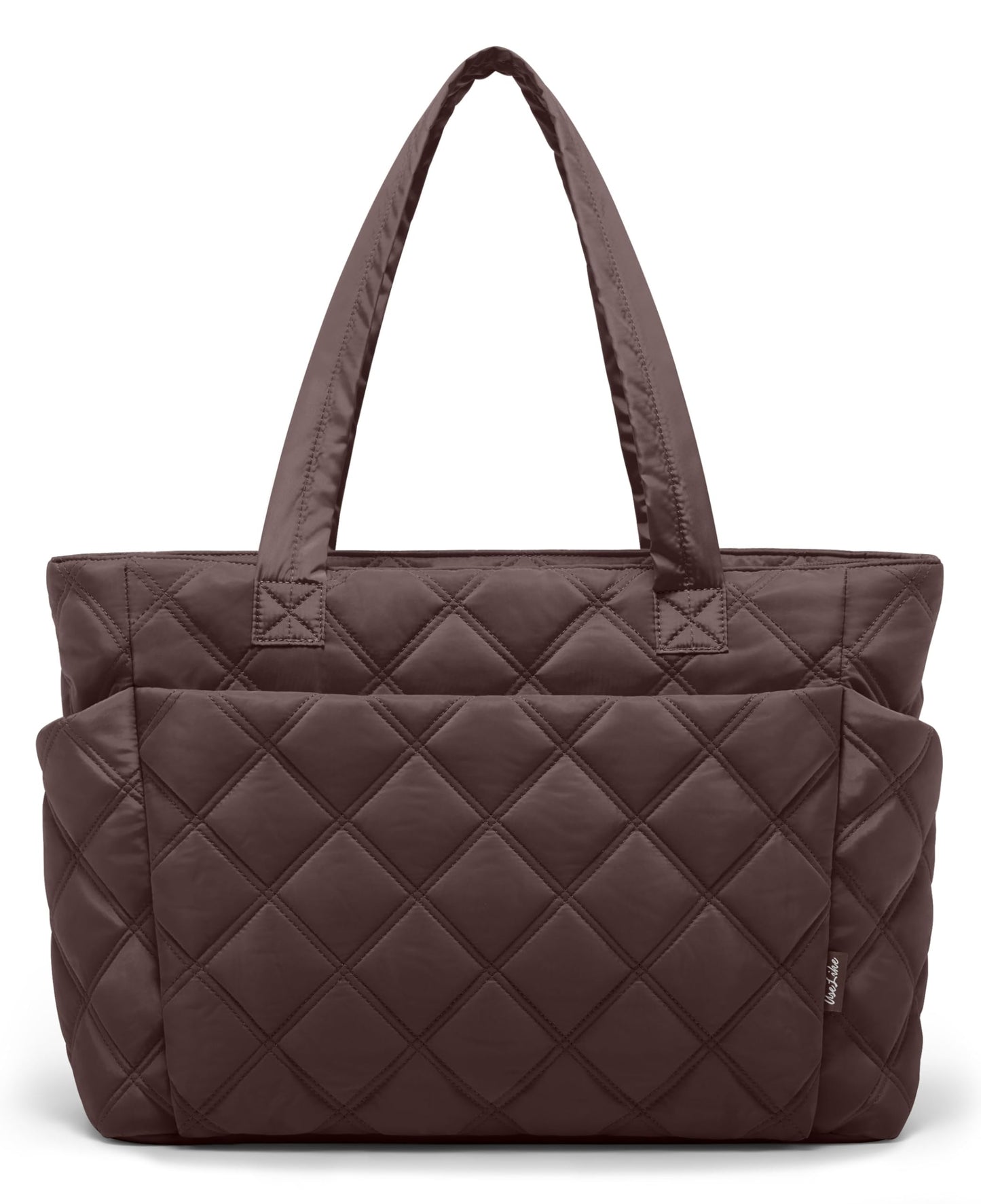Uselike Tote Bag for Women, Lightweight Puffer Tote Work Bags with Compartments for Travel, Quilted Shoulder Bag with Zipper