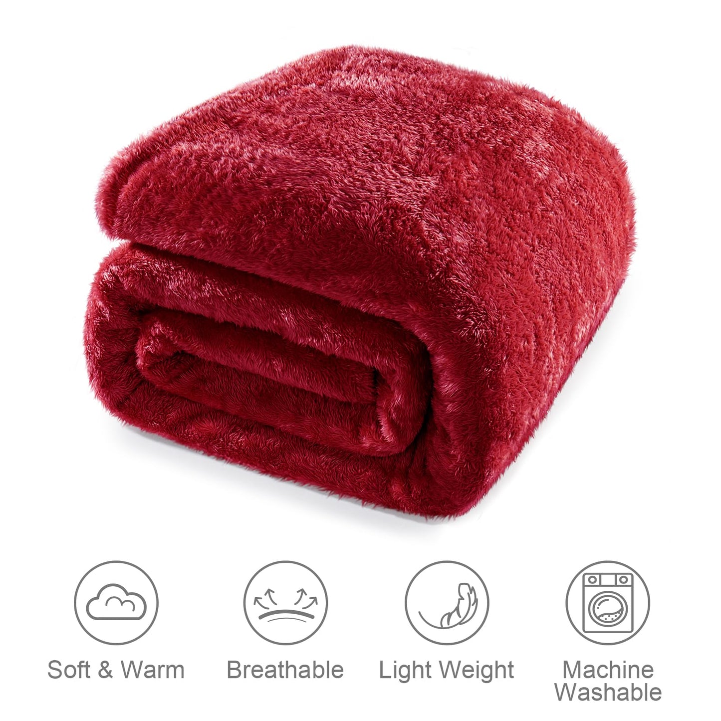 Whale Flotilla Extra Large Burgundy Throw Blanket for Couch, Decorative Soft Warm Fleece Bed Blankets, Plush Fluffy Thick Sofa Throws for All Season, 50x70 Inch