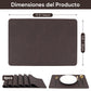 Luxury Brown Faux Leather Placemats Set of 6 – Heat Resistant, Waterproof, Non-Slip, Wipeable, Stain-Resistant Table Mats – Modern Dining Table Décor, Easy to Clean & Washable