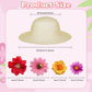 12 Set DIY Tea Party Hats for Girls Straw Hat with Artificial Flowers Home School Creative Craft Art Painting Hats Cowboy Dress Up Straw Hat Mother‘s Day Tea Birthday Party Decoration Favors Supplies