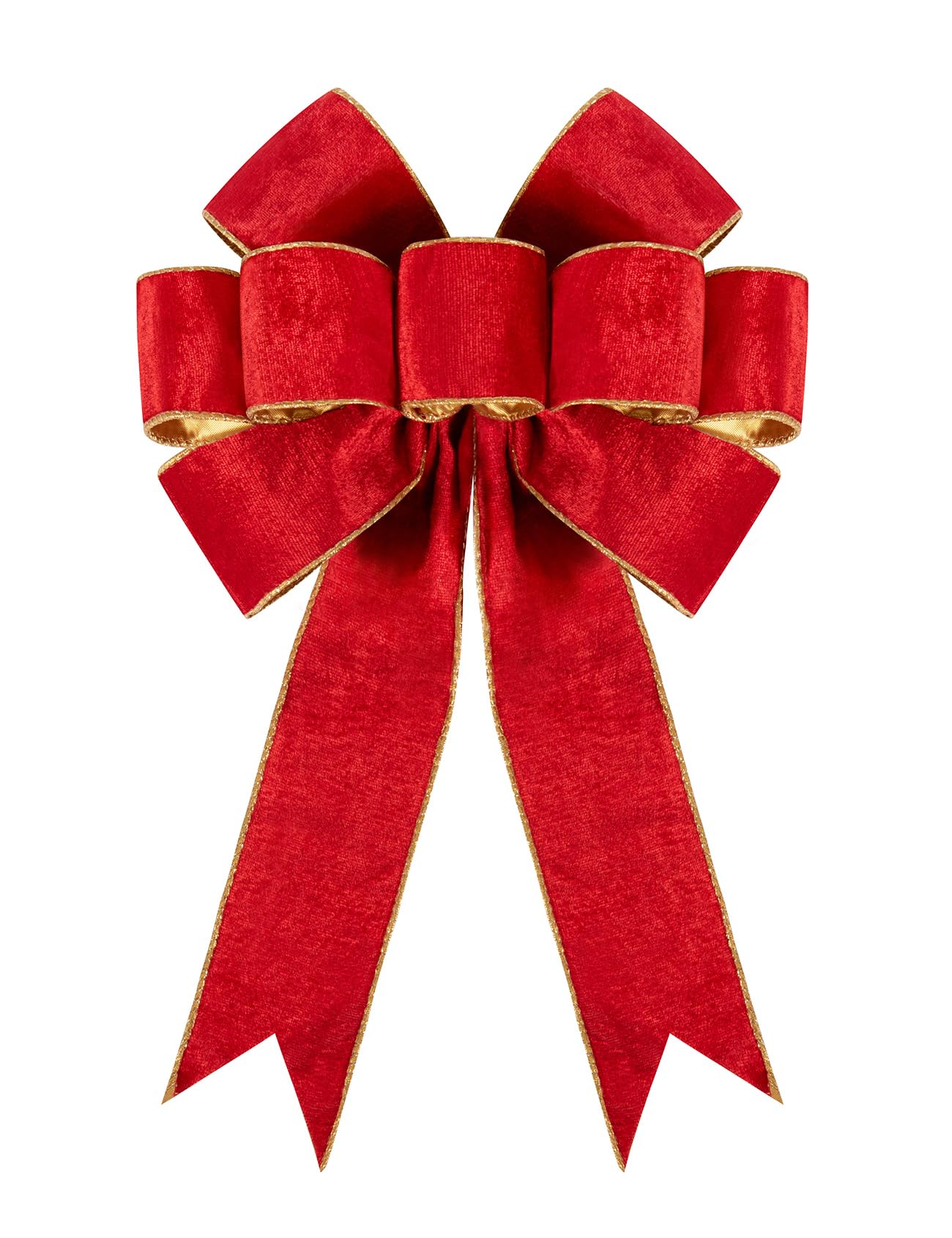 Utehilly 1Pack Large Christmas Bows Velvet Red Bows Holiday Red Christmas Bows Decorations for Wreath Velvet Bows Decor for Christmas Tree Topper, Front Door, Outdoor(14 * 12 inch)