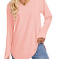 YUCOLEN Oversized Tunic for Women Long Sleeve T-Shirts Winter Lightweight Tops to Wear with Leggings Pink M