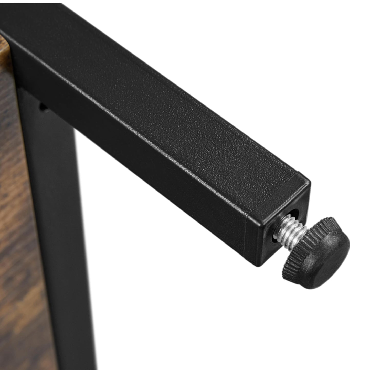 Yaheetech Industrial End Tables Set of 2, 3-Tier Side Tables with Storage Shelves for Living Room, X Design, Strong Metal Frame, Easy Assembly, 16x16x24.5 in, Rustic Brown