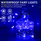 chzk Fairy Lights Battery Operated, 24 Pack 7FT 20 LED Mini String Twinkle Lights for Christmas Helloween Mason Jars Centerpiece Table Decorations (24, Blue)