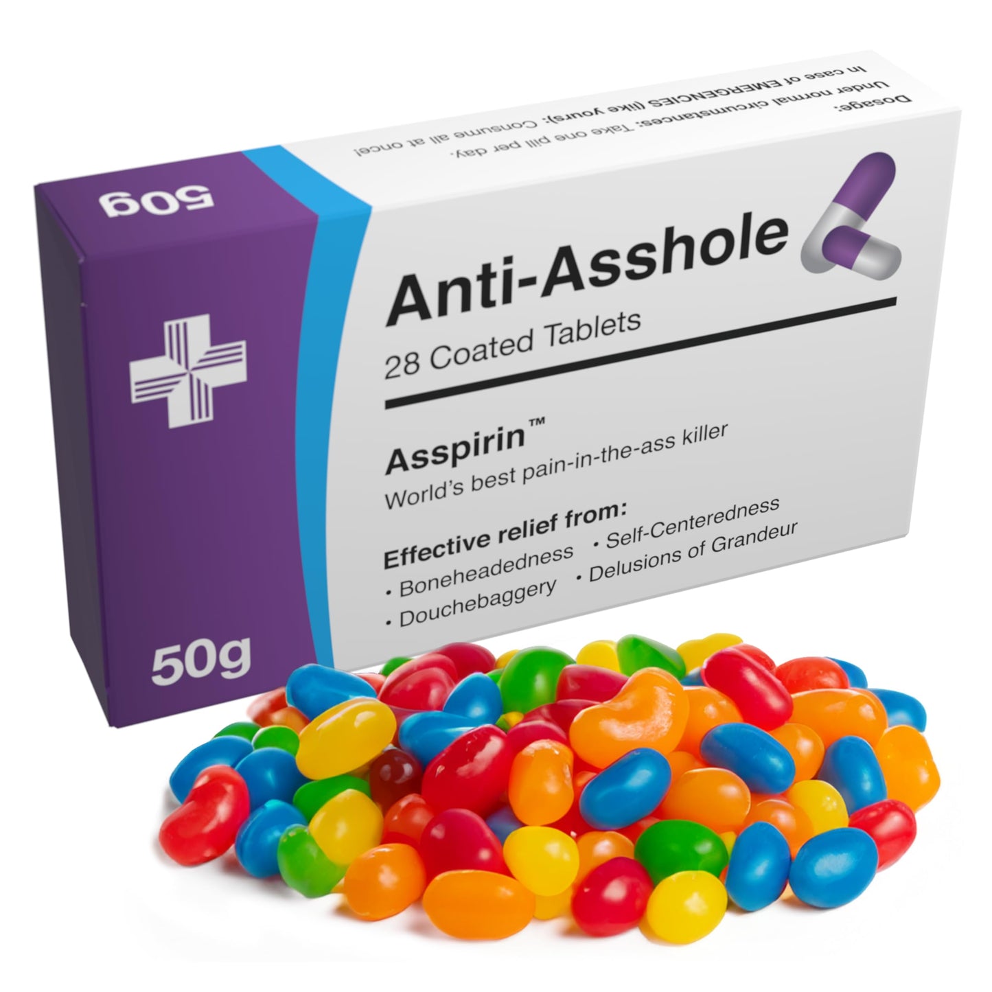 Funny Prank Pill Box with Sweets, Gag Gifts for Men, 20th 30th 40th 50th 60th 70th Birthday Gifts for Him, Novelty Joke Birthday Gifts for Boyfriend, Birthday Gift Hamper for Her