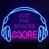 Gaming Neon Sign, Large Bright and Dimmable Colored LED Headset Gamer Neon Light and USB Powered Headphone Lightup Game Signs for Game Zone Video Room Boy Bedroom Wall Decor (Can't Hear You I'm Gaming)