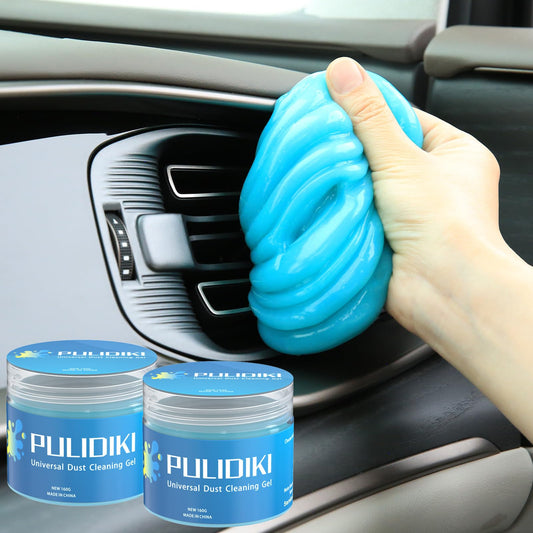 PULIDIKI Car Cleaning Gel Cleaning Putty Car Detailing Kit Car Interior Cleaner Car Slime Cleaner Dust Cleaning Supplies Car Accessories Car Gifts for Men Women Purple (2Pack)