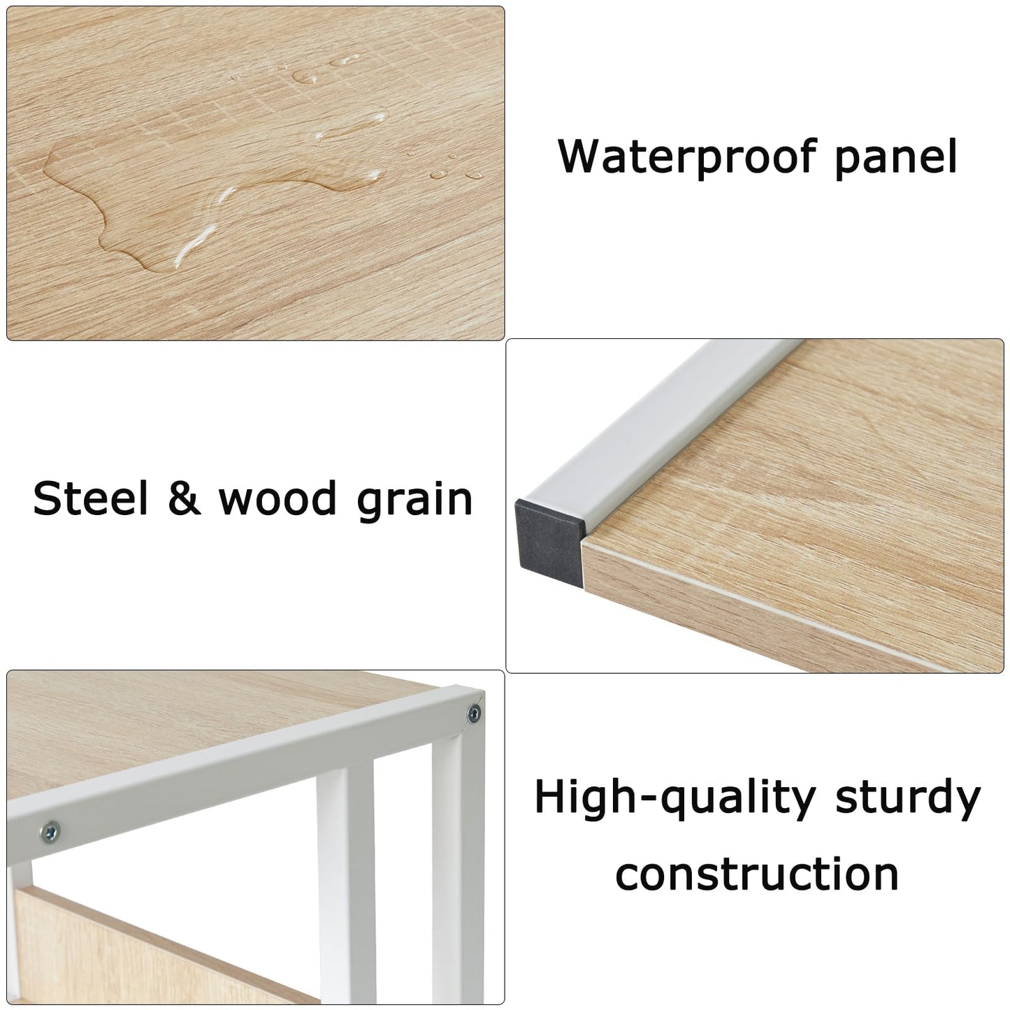 IBUYKE Under Desk Printer Stand,2 Tier Printer Cart for Printer,Mobile Home Desktop Organizer Shelf with 4 Wheels,for Printer, Fax, Home Office Use，Rustic Brown UTLJ007R