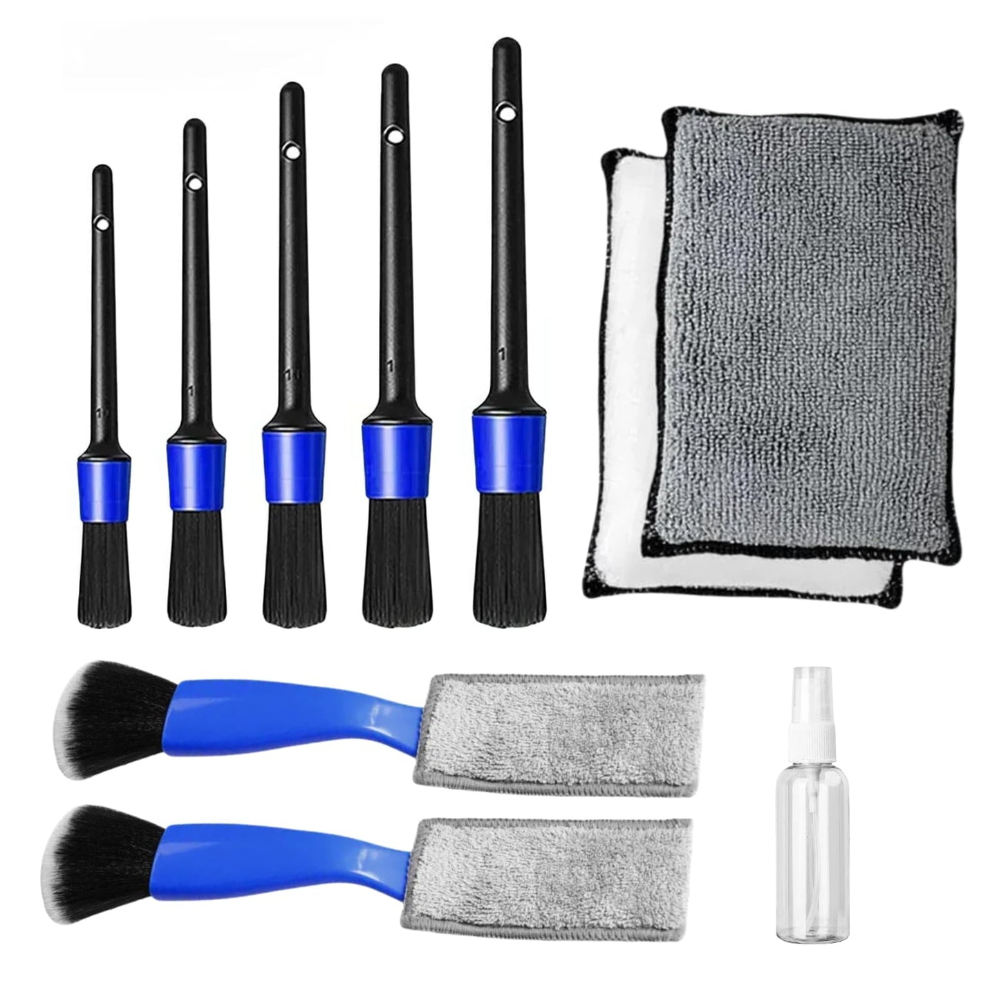 HANGZIGD 10Pcs Car Detailing Brush Set, Car Detailing Kit,Car Dashboard Cleaning Soft Brush, Suitable for Cleaning Internal Brush Panels, Vents, Leather, and Computers.