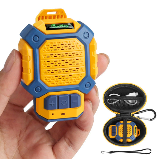 waitley Mini Wearable Bluetooth Speaker - Magnetic Clip, Clip-On & Lanyard 3-in-1, IP56 Waterproof, 12H Playtime, Built-in Mic for Outdoor, Camping, Running, Cycling, Worksite, Jobsite
