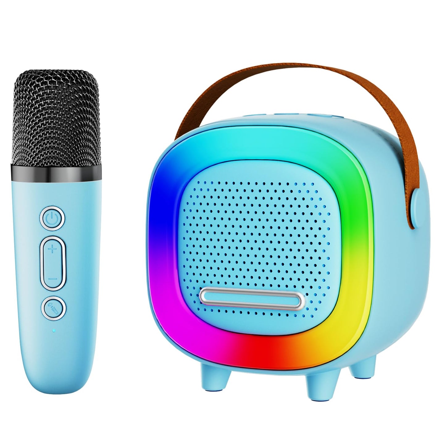 Mini Karaoke Machine Speaker for Kids Adults, Portable Bluetooth with 1 Wireless Microphones, Children's Day Birthday Gift Ideas for Toys for Teens Boys and Girls Aged 4, 5, 6, 7, 8, 9, 10, 11, 12+