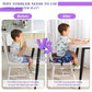 Toddler Booster Seat for Dining Table 45D Cartoon Stronger Support Booster Seat for Dining Table Washable 2 Safer Straps Non-Slip Bottom Portable Booster Chair for Toddlers Kid Baby Eating Travel Home