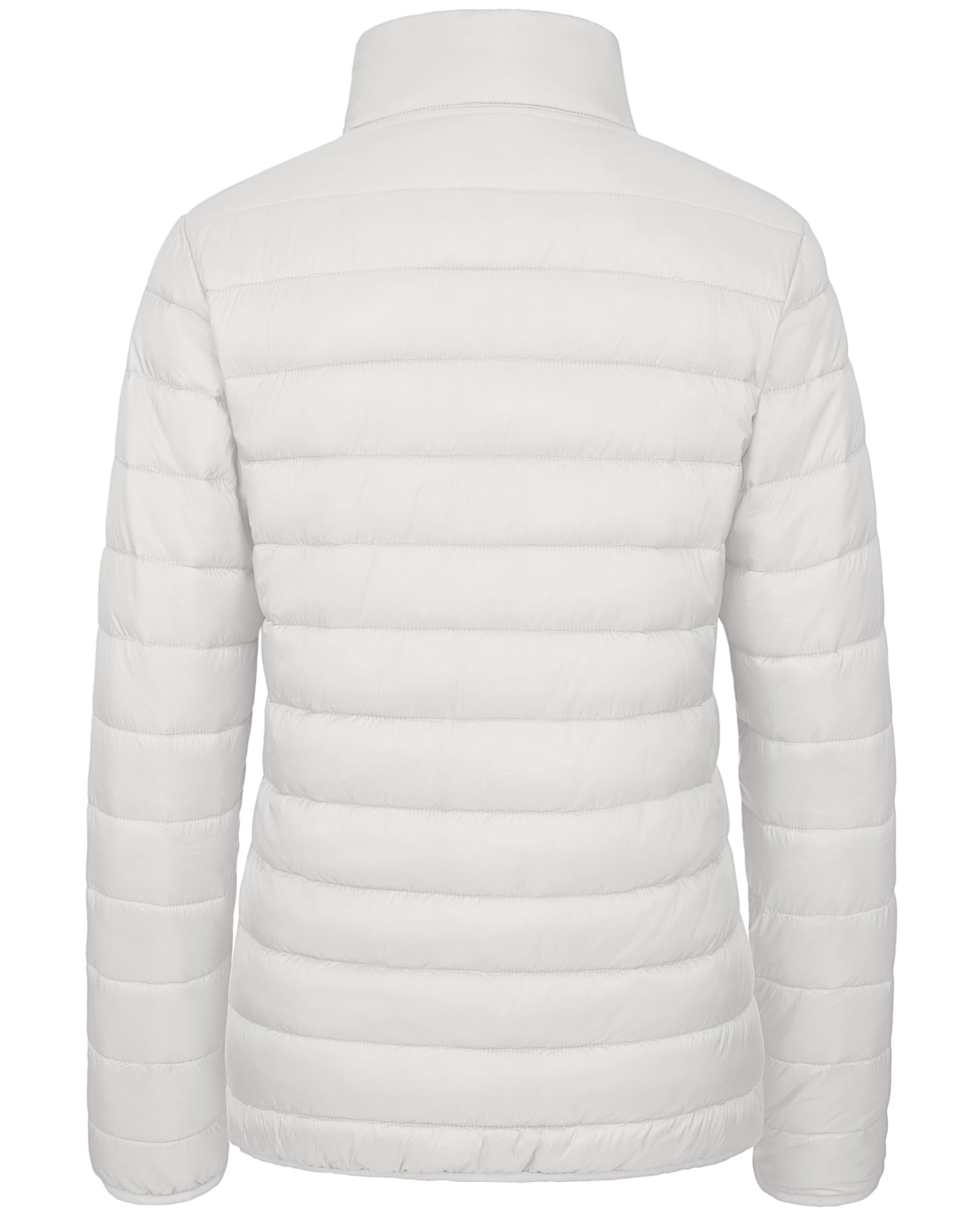 MAGCOMSEN Women's Puffer Jacket Ultra-lightweight Quilted 4 Pockets Full Zip Stand Collar Jackets Winter Warm Coat, White S