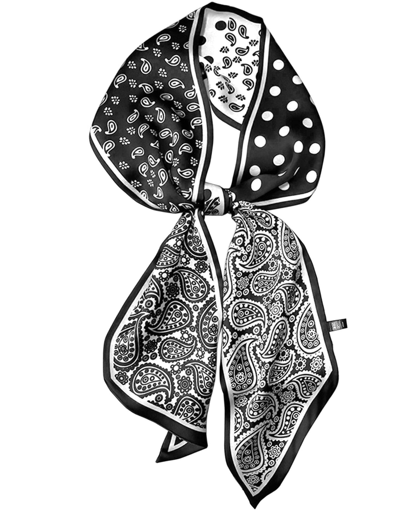 Clysoru Silk Neck Scarf Printed Scarves Head Women'S Fashion Oblique Angle Satin Scarfs For Bag Hair 59” X 5.9”